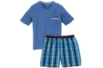 shorty pyjama blauw