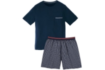 shorty pyjama donkerblauw