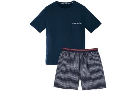 shorty pyjama donkerblauw