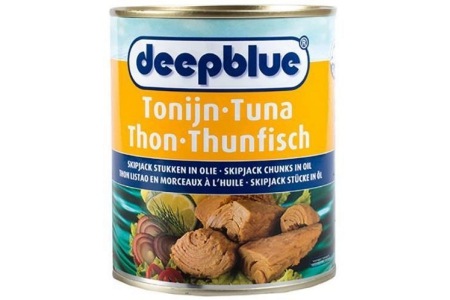 deepblue tonijnstukken in olie