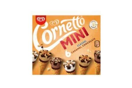 cornetto ijs mini mix caramel chocolade en classico 6 x 60ml
