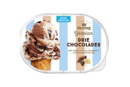 hertog ijs ijssalon 3 chocolades 900ml
