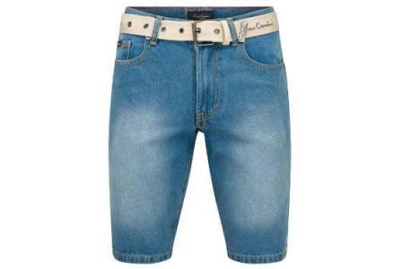 pierre cardin korte jeans broek met riem