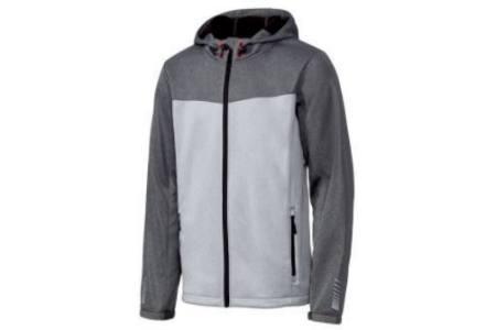 heren softshell jas grijs