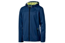 heren softshell jas donkerblauw