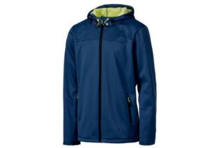 heren softshell jas donkerblauw