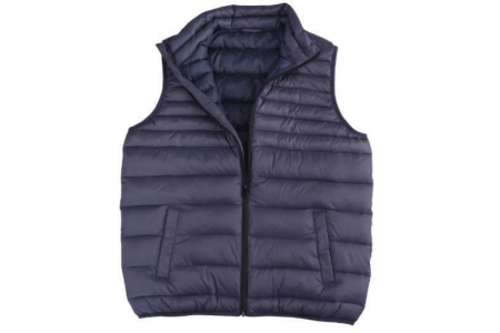 gewatteerde bodywarmer blauw