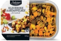 kleurrijke aardappelmix