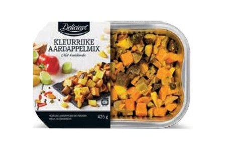 kleurrijke aardappelmix