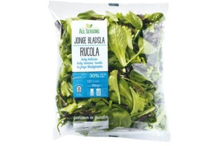 jonge bladsla met rucola