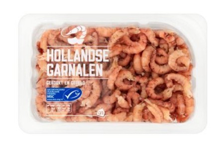 ah hollandse garnalen gekookt en gepeld 100 gram