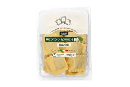 jumbo ricotta en spinazie ravioli