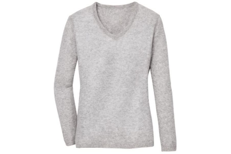 dames kasjmieren pullover grijs