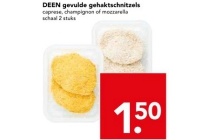 deen gevulde gehaktschnitzels