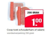 coop tosti schouderham of salami