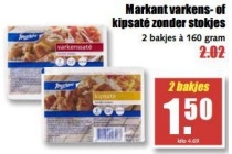 markant varkens of kipsat en eacute zonder stokjes