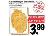 ambachtelijke schnitzels