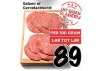 salami of cervelaat