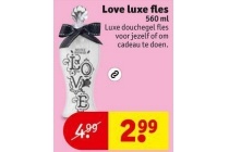 love luxe fles