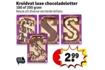 kruidvat luxe chocoladeletter