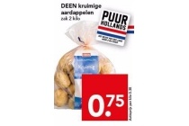 deen kruimelige aardappelen