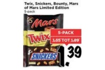 twix snickers bounty mars of mars limited edition