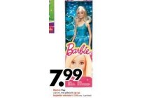 barbie pop met glitterjurk