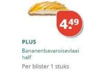 plus bananenbavaroisevlaai half