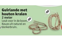 guirlande met houten kralen