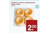 het beste van deen roomboterpastie bakjes 4 stuks