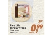 fine life tortilla wraps