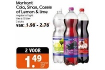 markant cola sinas cassis of lemon en amp lime