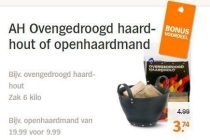 ah ovengedroogd haardhout of openhaardmand