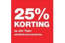25 korting op alle tiger sanitairaccessoires