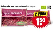 biologische rode kool met appel