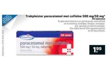 trekpleister paracetamol met coffe en iuml ne 500mg