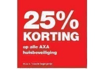 25 korting op alle axa huisbeveiliging