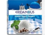 eridanous yoghurt ijsdessert naturel citroen of vanille amandel honing