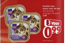 perfekt mini menu voor de kat