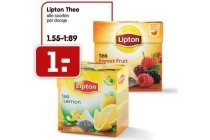 alle soorten lipton tea