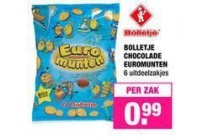 bolletje chocolade euromunten