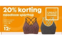 20 korting op naadloze sporttop