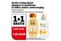 garnier loving blends shampoo of conditioner of ambre solaire zonverzorging