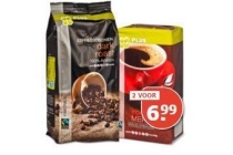 plus fairtrade filterkoffie of bonen