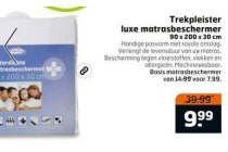 trekpleister luxe matrasbeschermer