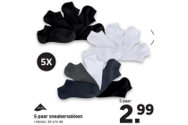 5 paar sneakersokken