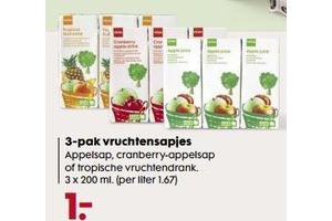 3 pak vruchtensapjes