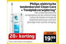 philips elektrische tandenborstel clean care tandplakverwijdering