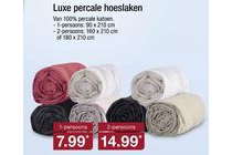 luxe percale hoeslaken