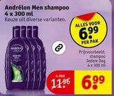 andrelon men shampoo 4x300 ml